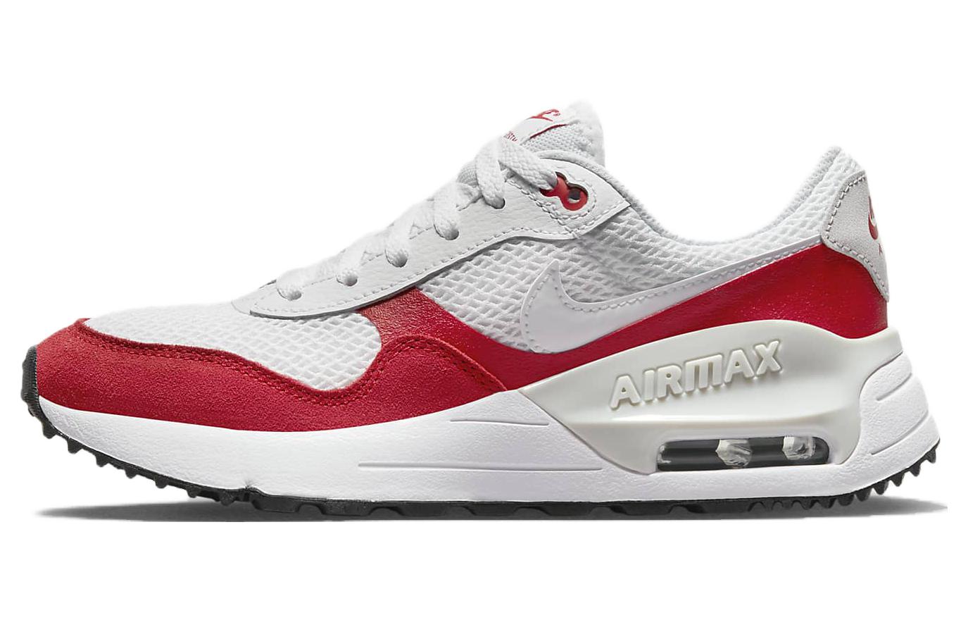 Nike Air Max SYSTM GS  White University Red  DQ0284-108 37.5