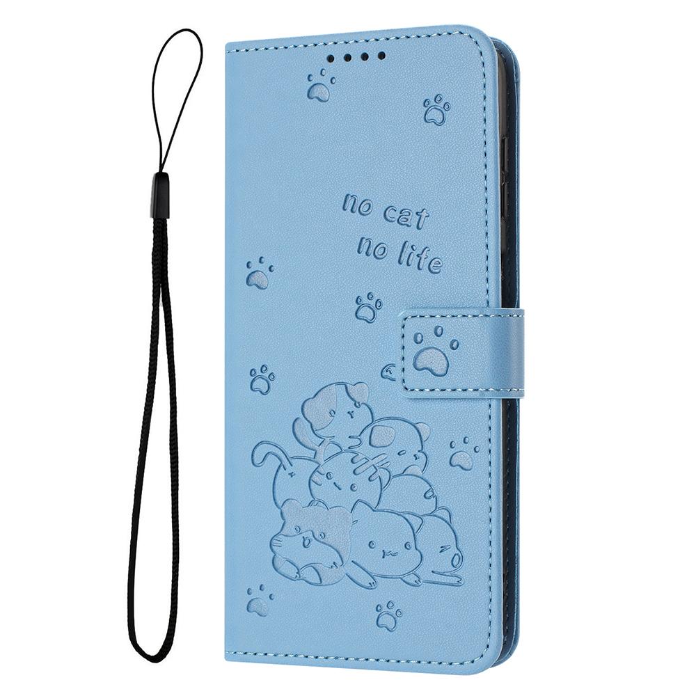 Curte Cat Leather Wallet Cover Case For iPhone 16 15 14 13 12 11 Pro Max Mini XR XS 10 X 6 8 7 Plus Flip Stand Card Holder Strap