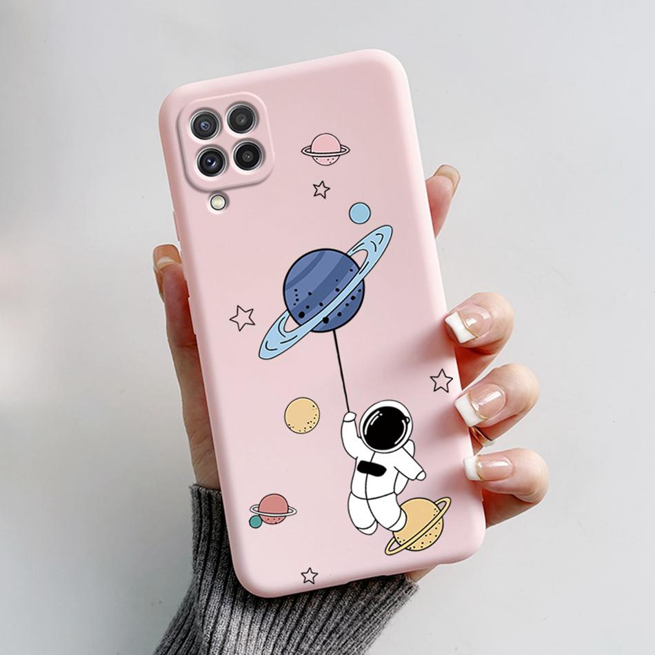For Samsung Galaxy A22 Case F22 M22 Astronaut Painted Back Cover Silicone Soft Slim Phone Case For Samsung M22 F22 A 22 5G Shell