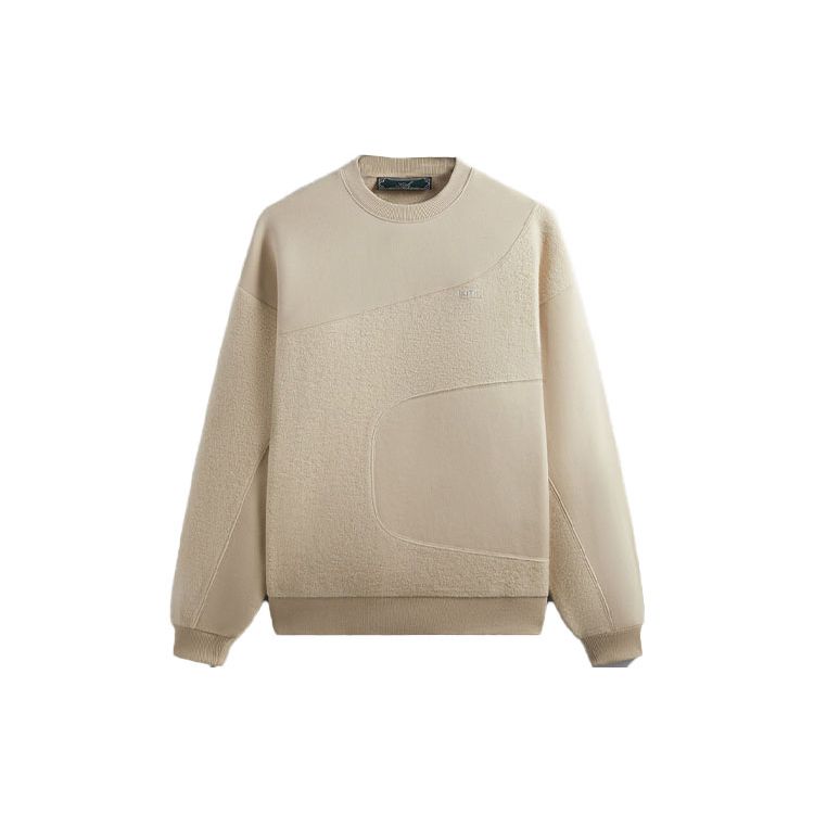

Kith Curved Seam Madison Crewneck Sediment Unisex Tops Cream KHM031531-262 XL