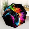 1pc Gamer Colors Themed Design Umbrella 8 Rib Frame, One-touch Automatic Opening 3 Fold Umbrella, Fashion Gift-p0803051