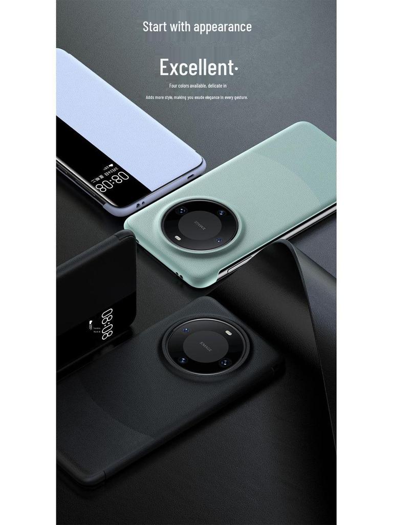 Huawei Mate60 Pro Ultra-Thin Leather Smart Window Phone Case