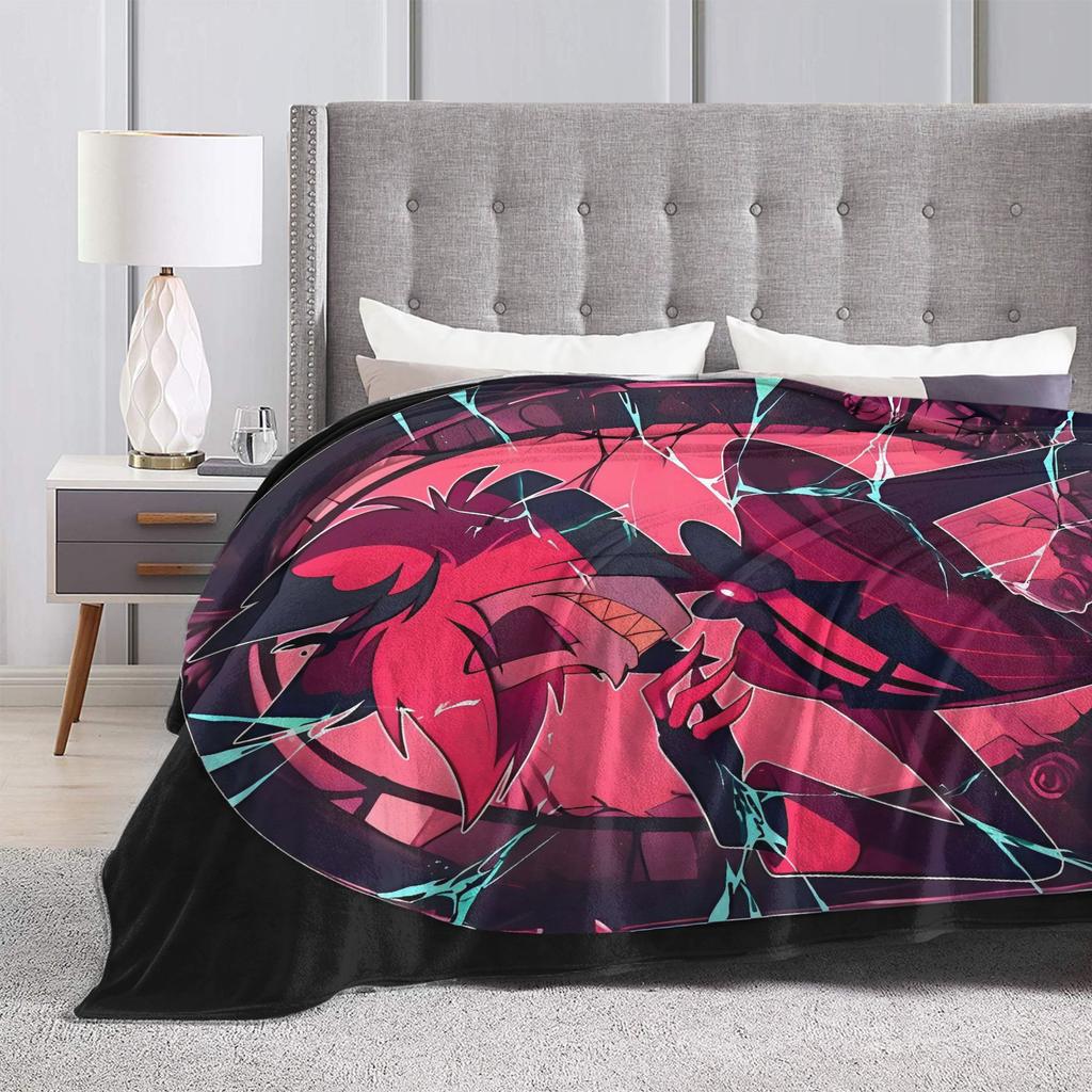 VOX H-Hazbin Hotel Alastor Game Super Warm Blanket Plush Bedding Throws Fashion Couch Chair Flannel Bedspread Sofa Bed Cover