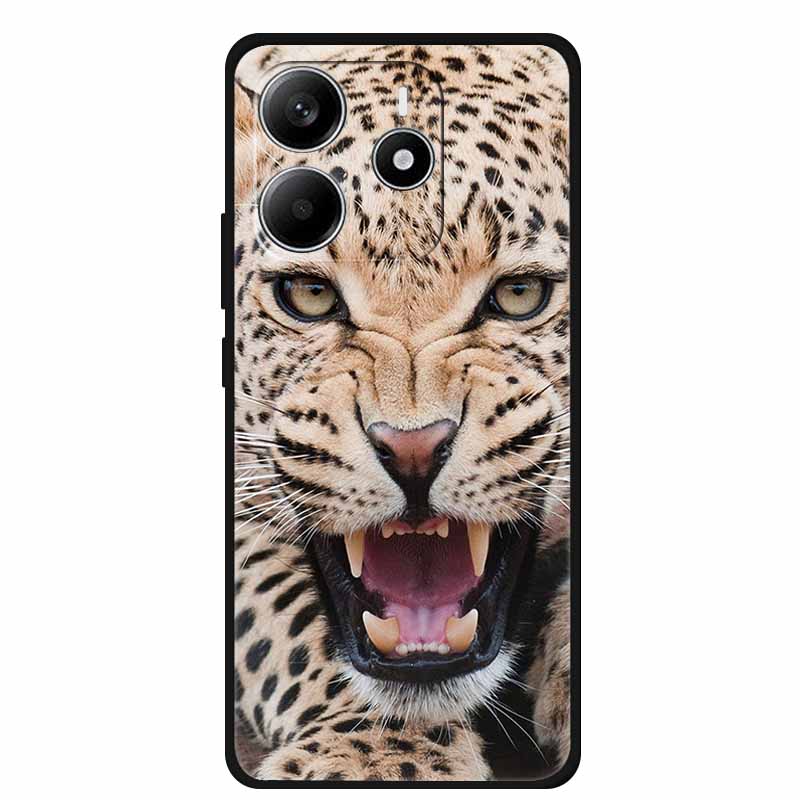 Pour Redmi Note 14 4G GLOBAL Coque Animaux Silicone Souple TPU Étuis de Téléphone Housse Arrière pour Xiaomi Redmi Note14 4G Protecteur Coque