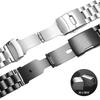 Edelstahl-Uhrenarmband für Herren TIMEX T2N720 T2N721 TW2R55500 T2N721 Uhrband 24*16mm Anstoßende Silber Schwarz Armband