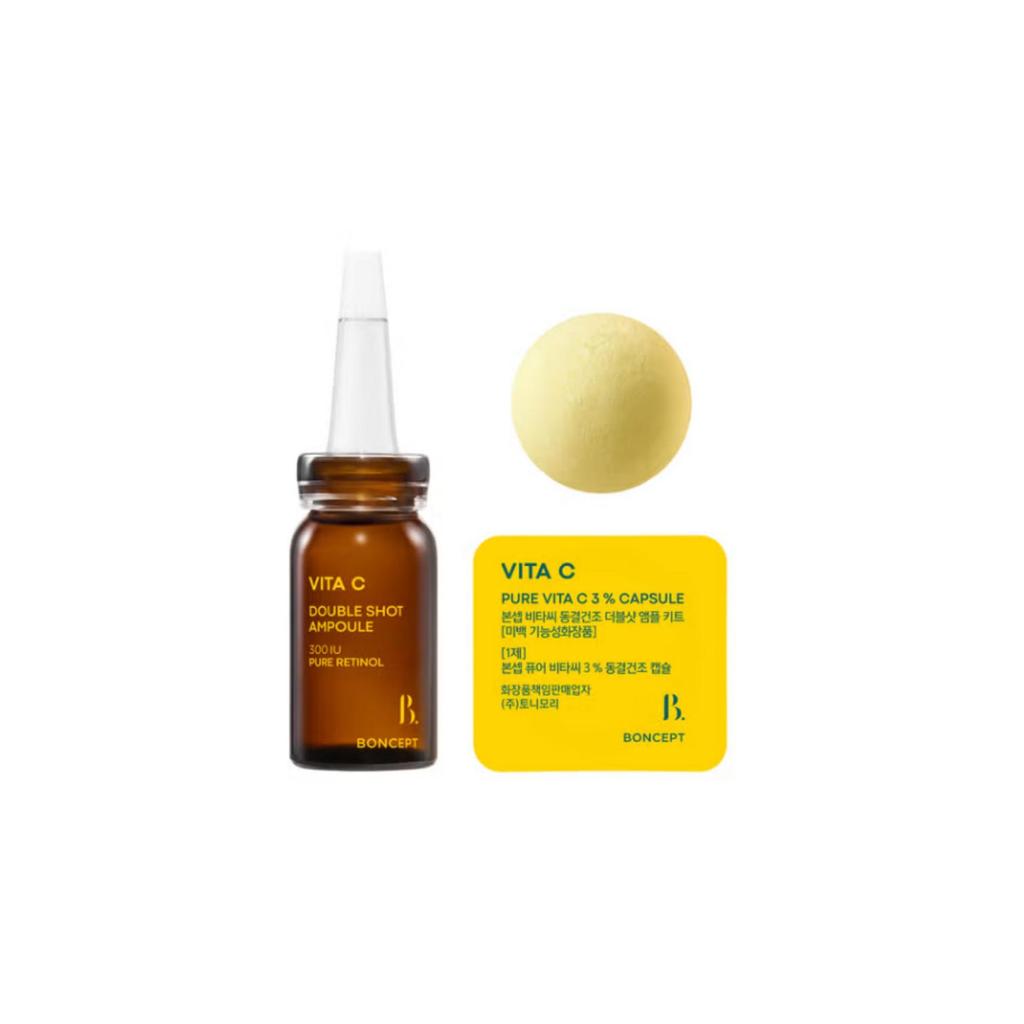 BONCEPT Vita C Freeze‑Dried Double Shot Ampoule Kit 50mg, 10ml