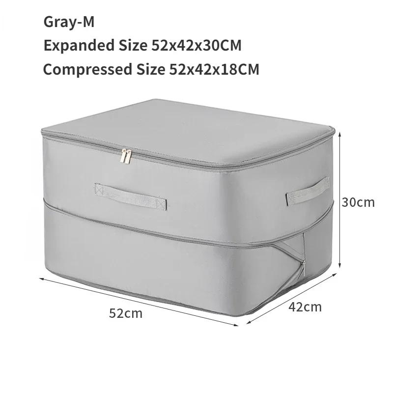 Large Compression Bag Quilt Clothes Closet Cabinet Organizer Storagepouch Ultra Space Saving Self Compression Organizer