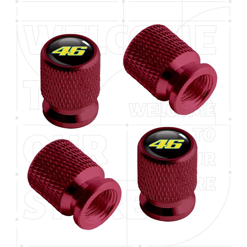 

For No. 93 46 MotoGP Yamaha Ducati LOGO 4pcs Motorcycle Car Wheel Tire Valve Aluminum Caps Tyre Stem Covers Airdust Waterproof (as the picture,1set)