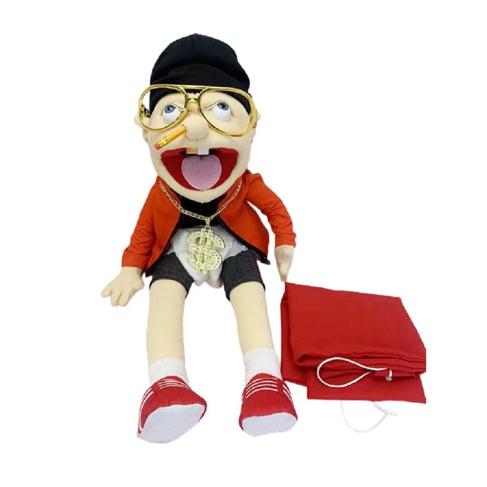 60cm Großer Jeffy Boy Handpuppe Plüschtiere Abnehmbar Kinder Weiche Puppe Talkshow Party Requisiten Marionette Stoffpuppe Für Kinder Geschenk