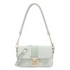 Peach Oolong Mint Green French-style Underarm Bag 2024 New Women's Quilted Small-style Square Bag Single Shoulder Crossbody Bag