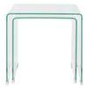 Ensemble de tables gigognes - vidaXL - 2 pièces - Verre trempé - Transparent - Design contemporain