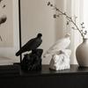 Gothic Style Simulation Crow Model Seagull Crow Ornaments Raven Prop Crow Statue  Halloween Decor