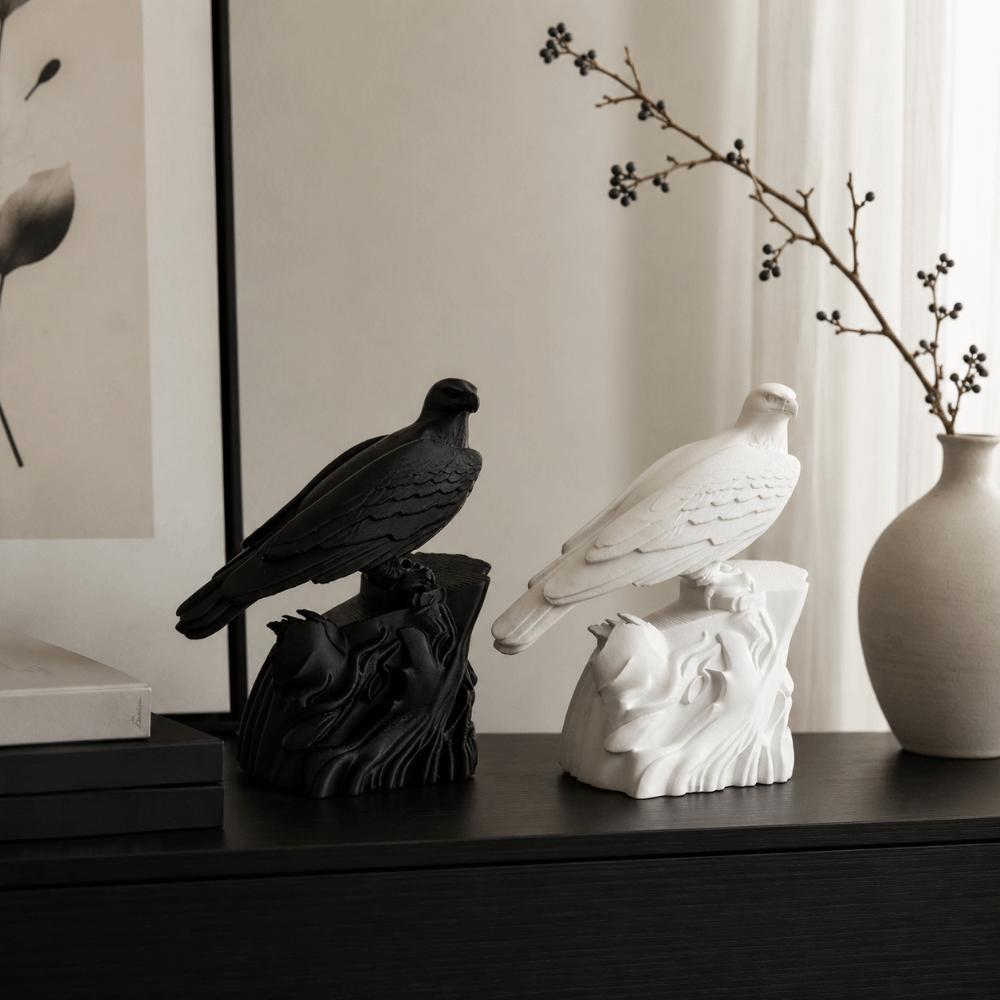 Gothic Style Simulation Crow Model Seagull Crow Ornaments Raven Prop Crow Statue Halloween Decor