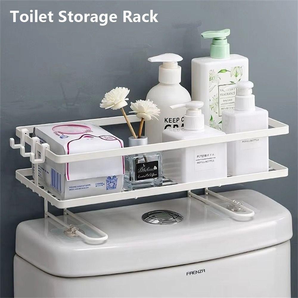 1Pcs Non Perforated Toilet Storage Rack Single Layer Shampoo Tray Durable Bathroom Shelf