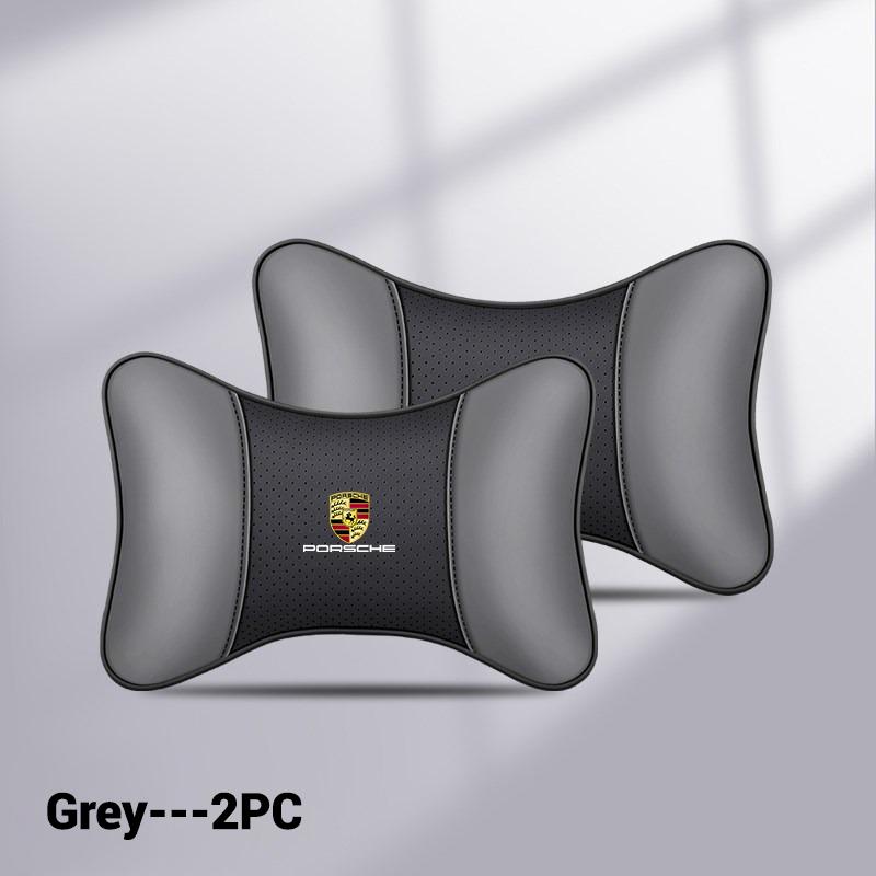 

2PCS New Car Seat Headrest Neck Pillow Accessories For Porsche Panamera Cayenne Taycan 911 718 Macan Carrera-GT 928 944 968 944