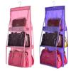 6 Pocket Hanging Handbag Organizer for Wardrobe Storage Bag Door Wall Sundry Shoe Bag with Hanger