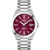 Strike Red Dial Silver Stainless Steel Bracelet Men's Quartz Watch 1514174