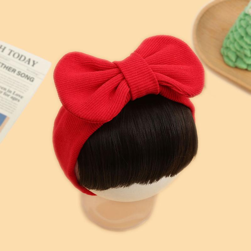1Pcs Cute Bow Baby Girl Wig Hat Hairpiece Christmas Newborn Children Kids Girls Cosplay Headbands Year Hair Accessories
