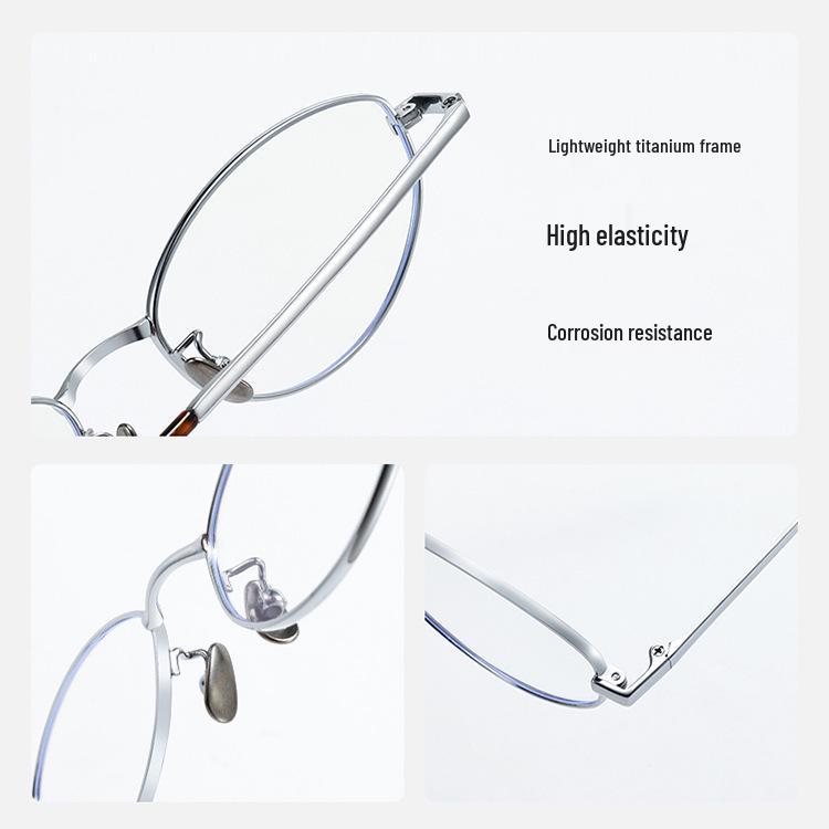 Ultralight Titanium Cat Eye Retro Geek Women's Blue Light Eyeglass Frame