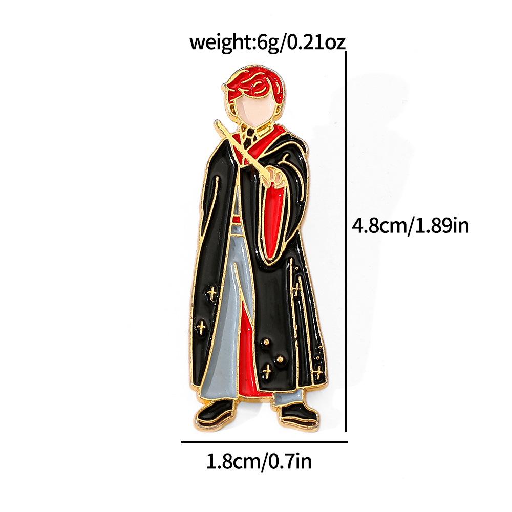 

European and American film and television novels Harry Metal Badge Magic Castle Academy Alloy Brooch Pin Ornament