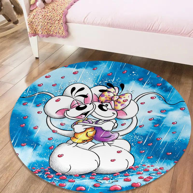 Diddl Round Area Rug,Carpet Rug for Living Room Bedroom Sofa Playroom Decor,Non-slip Floor Mat8