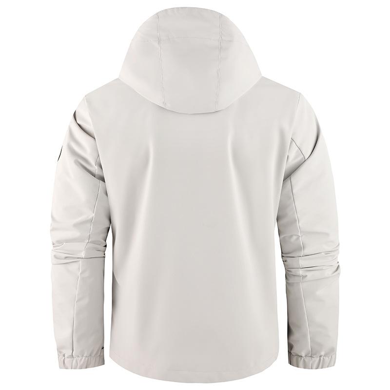 Solid Color Men's Casual Jacket, Parka Coat, Autumn and Winter Hooded Jacket, Men's Jacket