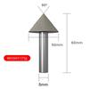 120# Grit Grinding Head 90 Degrees Chamfer Cone Processing For Cutting Machining Round Shank Accessory