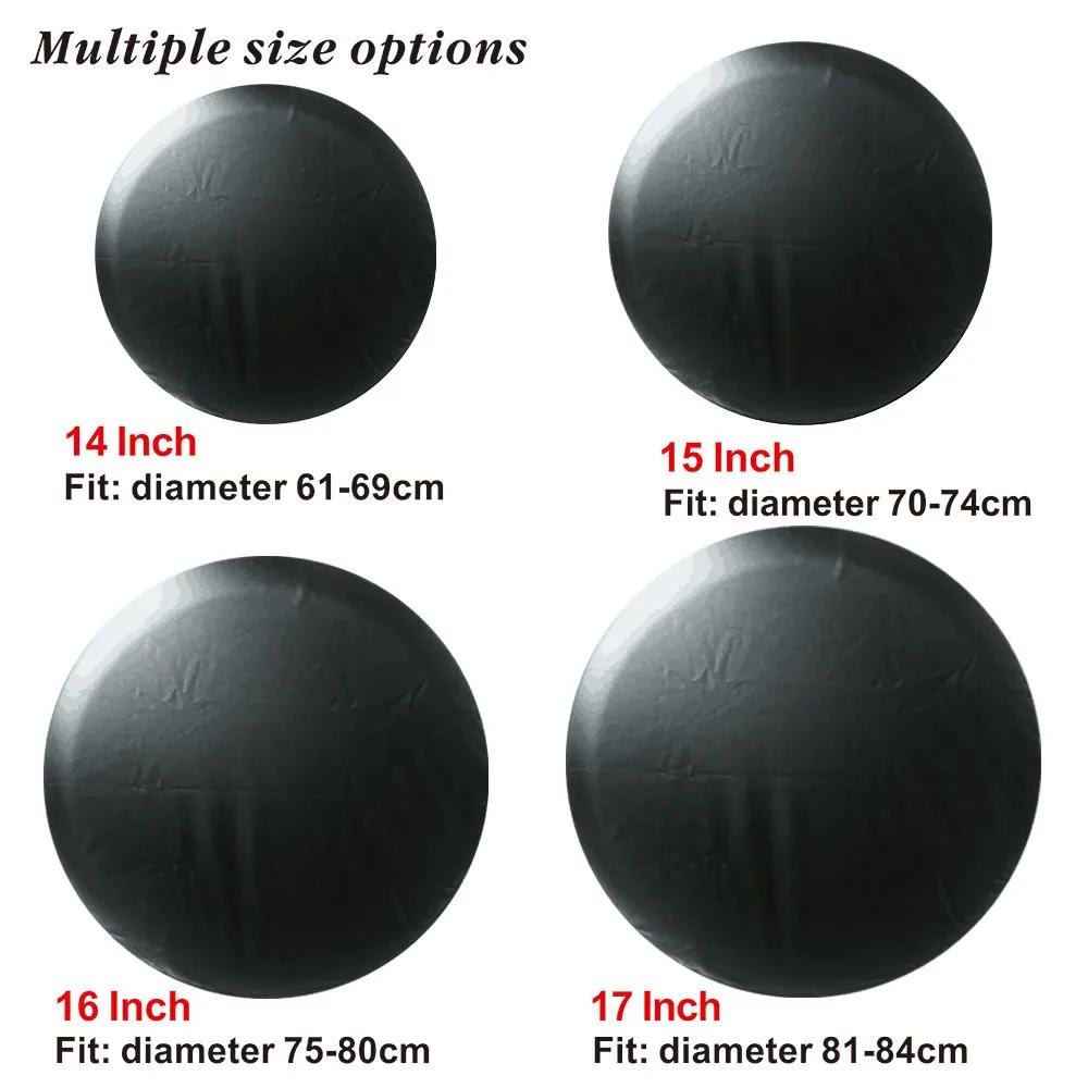 1PC 14"-17" Inch PVC Leather Car Spare Tire Wheel Cover Protector For All Car Tire Bag Spare Wheel Tire Cover Black Protector