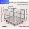 Foldable Steel Mesh Warehouse Platform Cart with Fencing