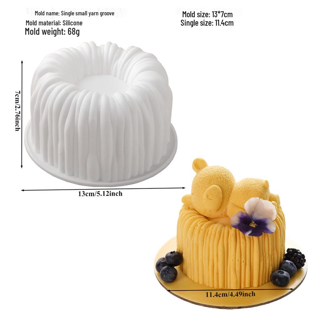 6-Cavity Flower & Heart Silicone Mousse Mold for Chocolate and Cakes