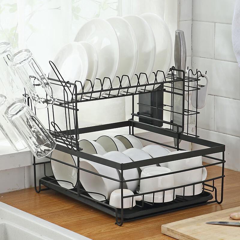 Cmaos Freestanding 2-Tier Kitchen Dish Drying Rack