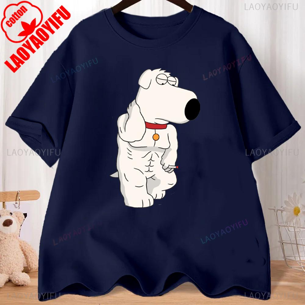 FMILY GUY Stewie Tattoo Brian Cartoon FMILY GUY Bedrucktes T-Shirt für Fitnesstraining, Joggen und Outdoor-Aktivitäten