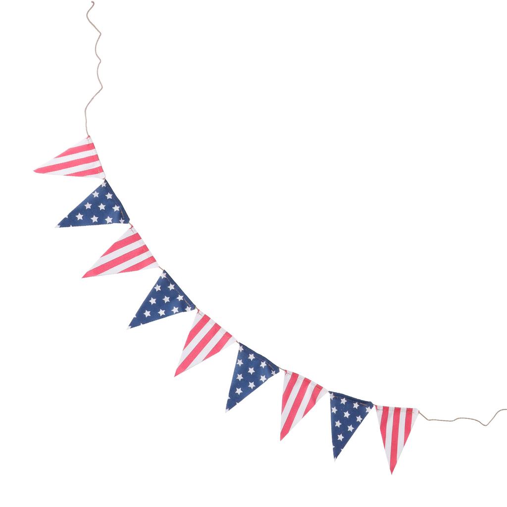Independence Day Pull The Flag Festival Banner National Pendant Decorative Hanging Bunting Linen