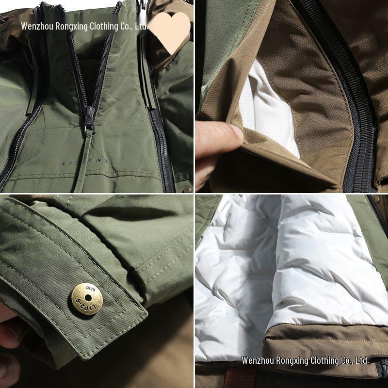 Men's Trendy Functional Double Zipper Casual Down Jacket