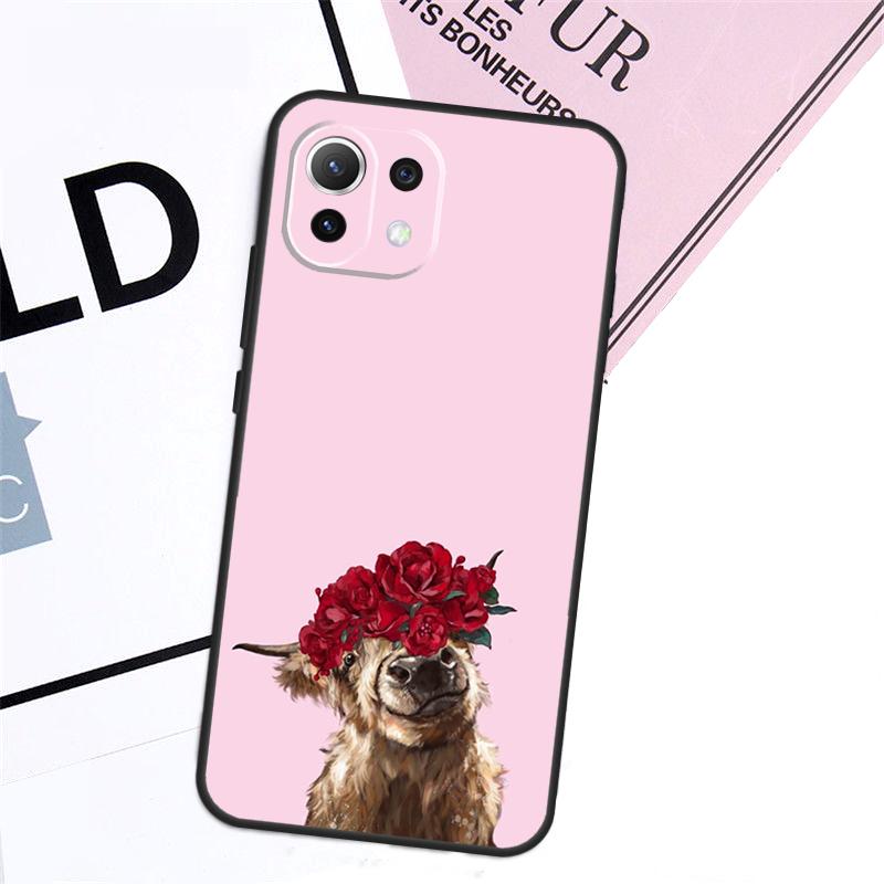 Cute Highland Cow Case For Xiaomi 15T Pro 14T 13T 17 Pro Max 14 15 Ultra POCO X7 X5 X6 F5 F6 F7 F8 Pro Cover