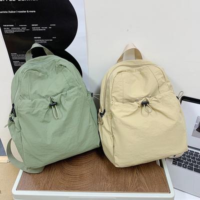 Outdoor New Backpack Trendy Korean Version Niche Folds Casual Foreign Style Waterproof Large Capacity College Student Lightweight Backpack