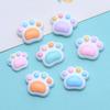 Glossy Cat Paw Cartoon Resin Shoe Buckle Accessories