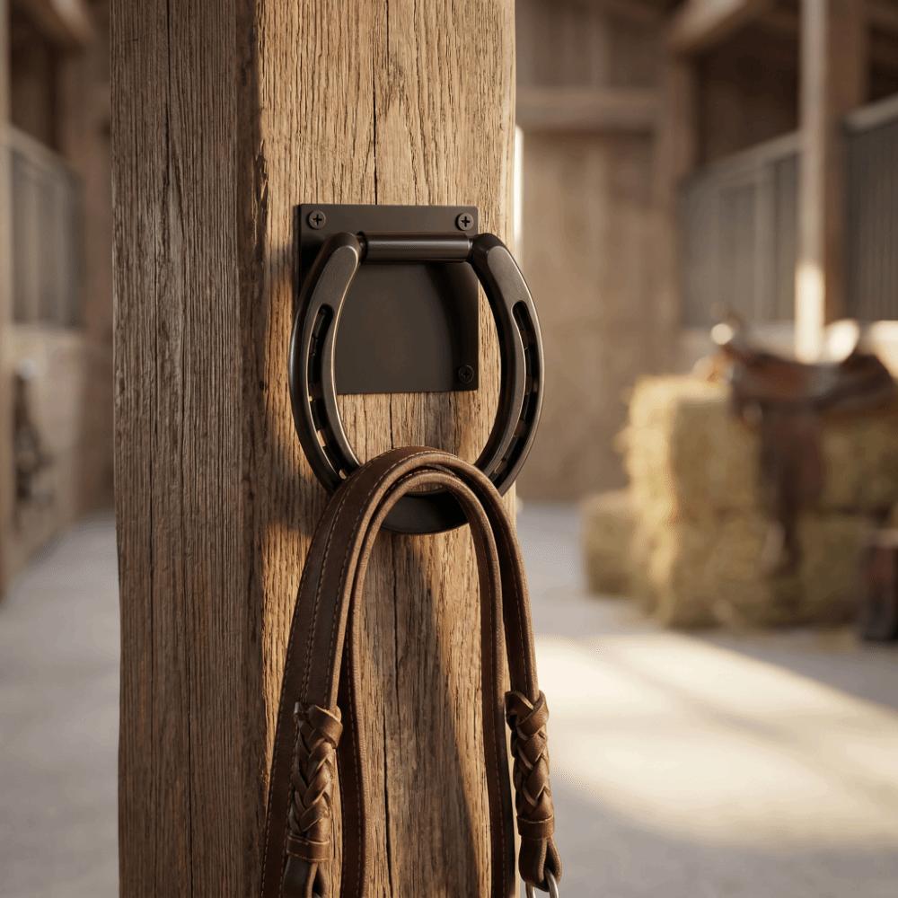 Iron Horse Tie Down Ring Solid Horse Hitching Ring Horse Supplies Horse Safety Tie Ring Stall