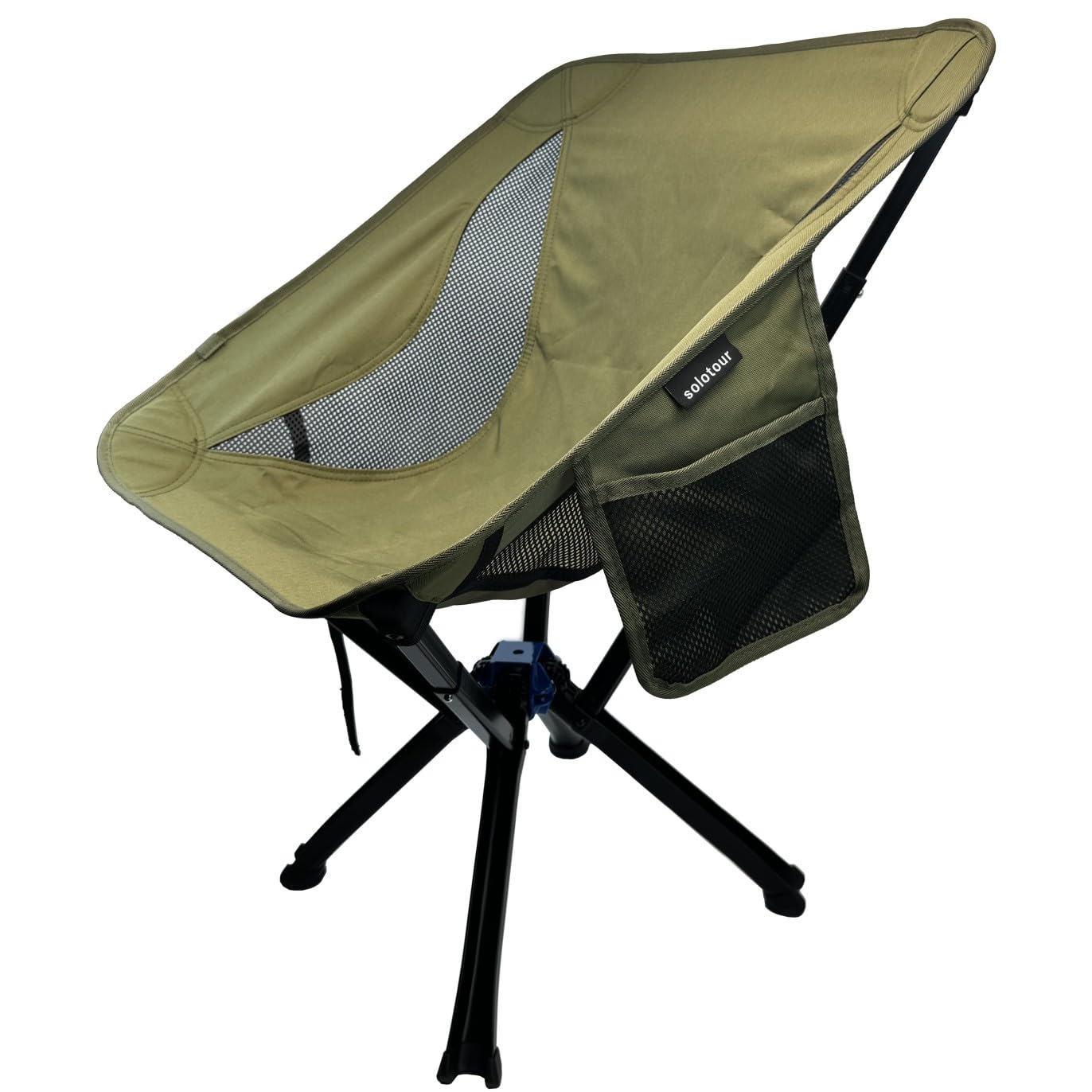 

Solotour assembly Camping chair low style outdoor chair Compact chair Storage bag included Fishing Climbing Green [No required] //Foldable //Aluminum