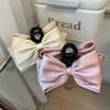 Large Double sided Bow Clasp Clip Korean Fashion Hair Crab  Satin  Hair Shark Clip Back Head Spoon Hair Clip