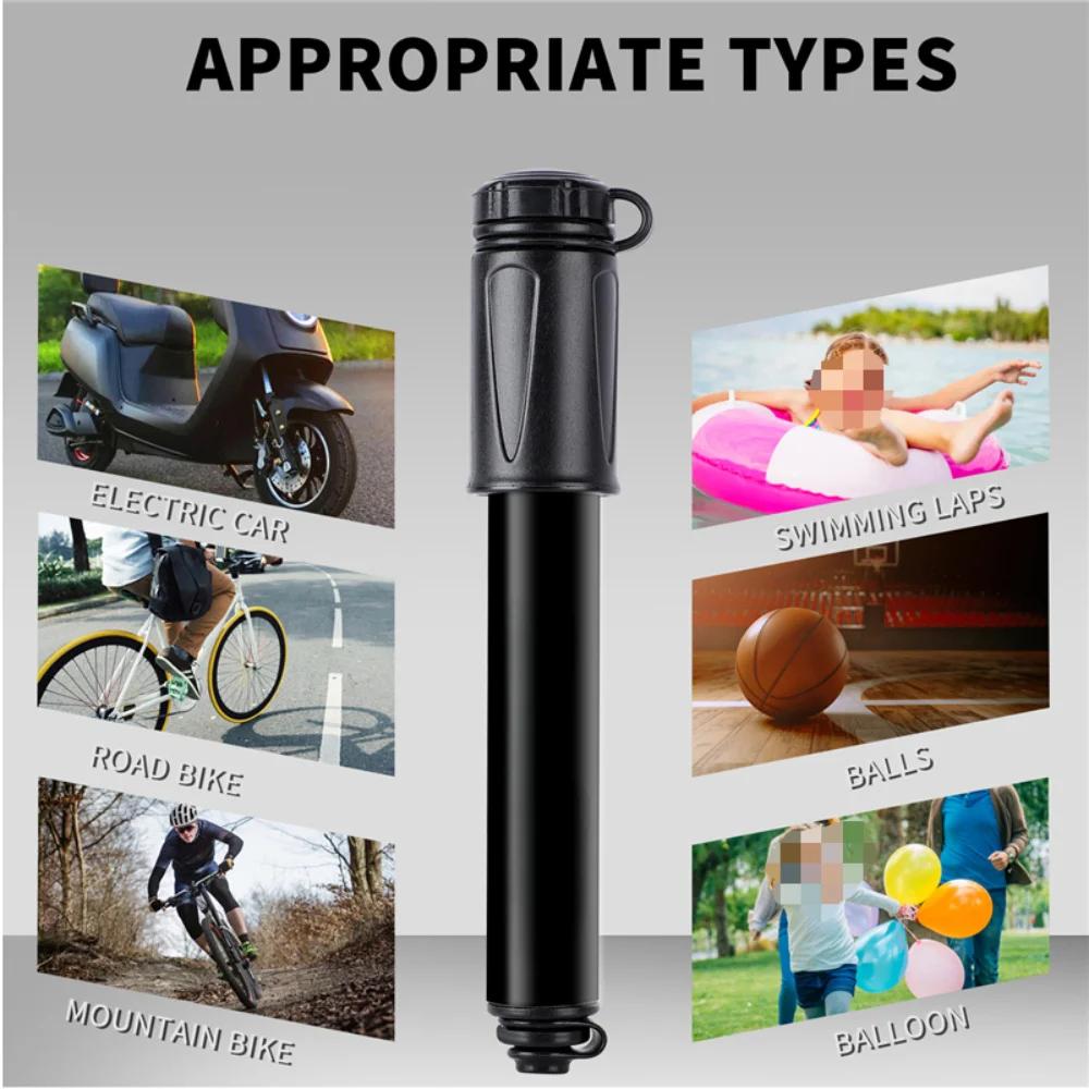 1PC Mountain Bike Motorcycle High Pressure Pump Mini Portable Air Pump Bicycle Air Pump Tire Inflator Portable Inflator Tool