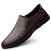 Men's Loafers Spring and Summer Foot Leather Shoes Men's One-pedal Handmade Casual Shoes Foreign Trade Cowhide Large Size Men's Shoes