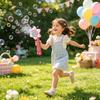 Sunflower Fully Automatic Bubble Machine Shower Sprinkler Snowflake Bubble  Electric Children's Toy  80mlBubble Liquid