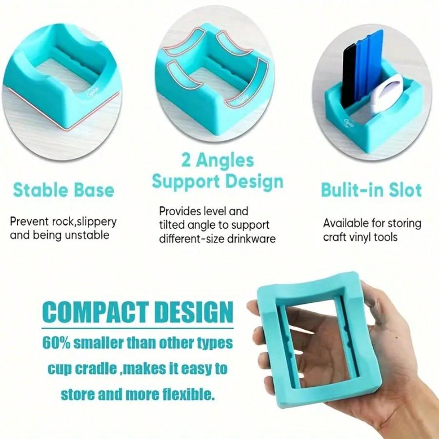 1pc Anti-Slip Silicone Cup Holder, Use This DIY Cup Rack To Keep Your Beverage Cup Stable! For Mugs, Water Cups, DIY Printing Rack