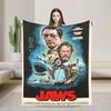 Jaws Shark Wool Blankets 80s Movie Awesome Throw Blanket for Sofa Bedding Lounge 150*125cm Bedspreads