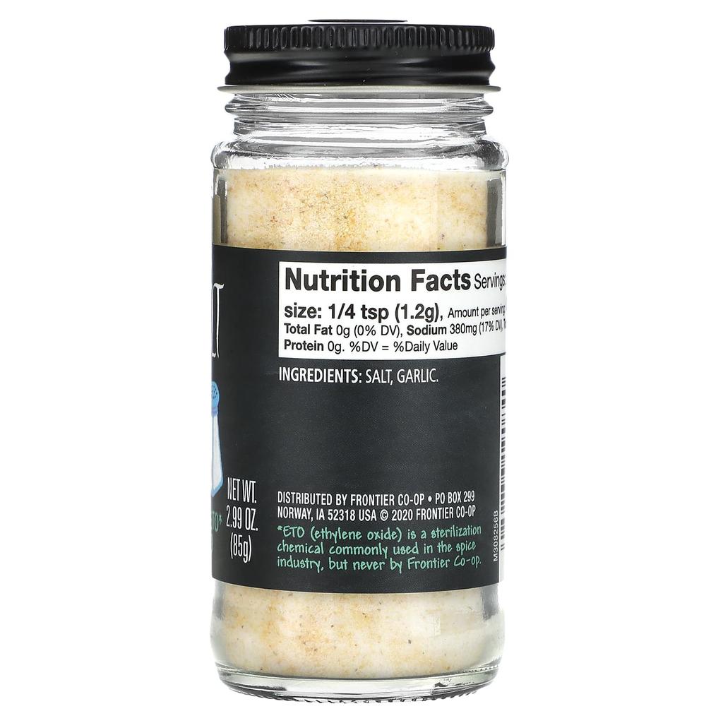 Frontier Co-Op, Garlic Salt Seasoning, 85G(2.99Oz)