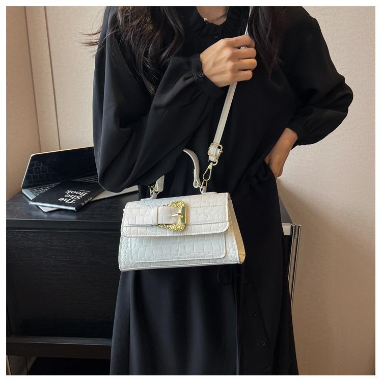 Faux Leather Crossbody Bag for Women, Minimalist Single Strap Shoulder Purse, Soft Square Handbag