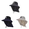 Outdoor Sun Hat For Men Women Polyester Breathable Wide Brim Summer Fishing Cap With Neck Shade