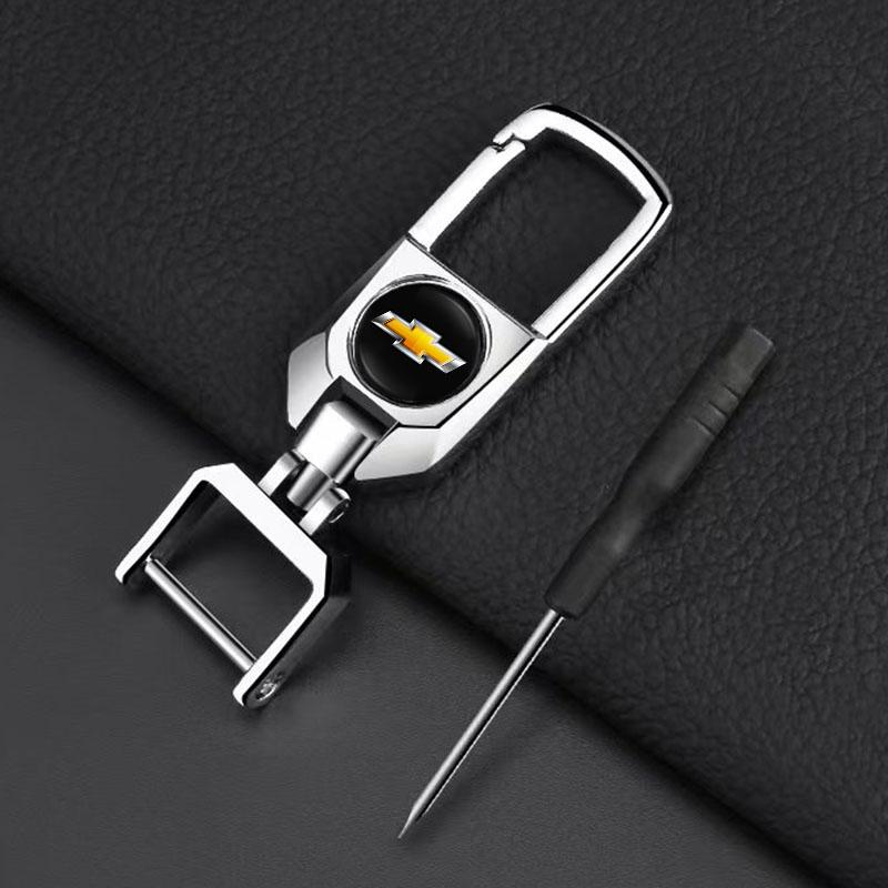 Car Key Cover Accessories Metal Keychain Zinc Alloy Keyring For Chevrolet Cruze Spark Captiva Suburban Camaro Malibu Silverado