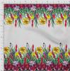 oneOone Tessuto Cotone Elasticizzato Foglie e Fiori Stampa Pannello Tessuto al Metro 40 Pollici